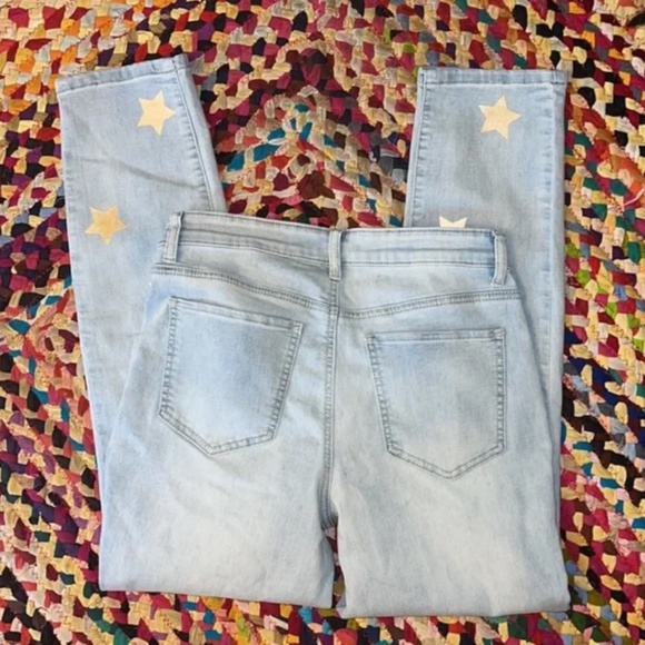 New Boston Proper S 27  Stars and Stripes Slim Ankle Jeans lightwash Blue - Picture 3 of 3